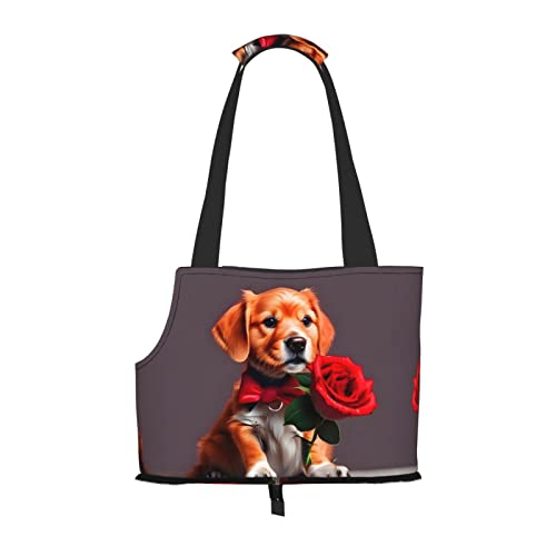 Gentleman-Like Hunde-Geldbörse für kleine Hunde, weiche Seiten, tragbare Katzen-Reise-Handtasche von vacsAX