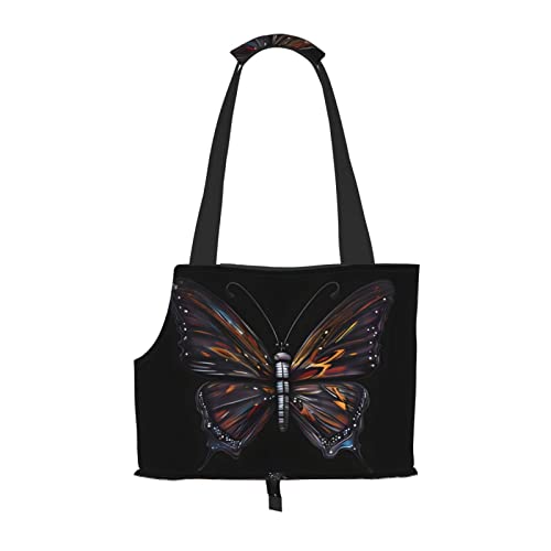 Mystery Butterfly Tragetasche für kleine Hunde, weiche Seiten, tragbare Katzen-Reise-Handtasche von vacsAX