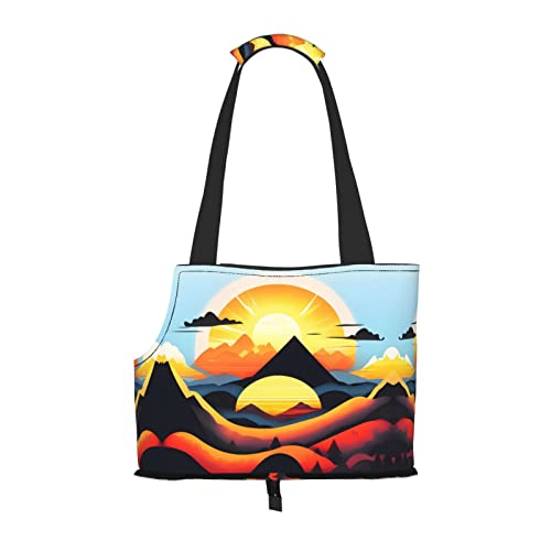 Sunrise Mountain Tragetasche für kleine Hunde, weiche Seiten, tragbare Katzen-Reise-Handtasche von vacsAX