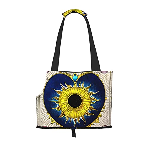 Tragetasche für kleine Hunde mit Cartoon-Herz und Sonne, weiche Seiten, tragbare Katzen-Reise-Handtasche Tragetasche für kleine Hunde mit Cartoon-Herz und Sonne, weiche Seiten, tragbare Katzen-Reise-Handtasche von vacsAX