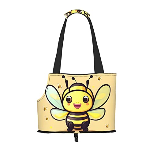 Yellow Bee Tragetasche für kleine Hunde, weiche Seiten, tragbare Katzen-Reisehandtasche von vacsAX