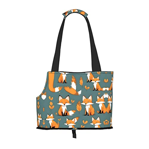 Yellow Fox Tragetasche für kleine Hunde, weiche Seiten, tragbare Katzen-Reisehandtasche von vacsAX
