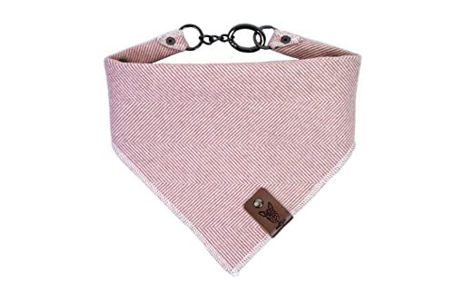 vanClyde® Sydney Hundehalstuch, Dreieckstuch, Bandana für Hunde, größenverstellbar, Stilvolles Accessoire in Rosa mit Karabinerverschluss, Größe L von vanClyde