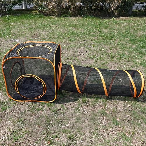 Faltbares Katzen Hunde Verstellbares Pop Up Design, Tragbares Tunnelzelt Katzen Hunde Outdoor Katzengehege Für Katzen, Kaninchen, Frettchen Und Kleintiere von vanenferse