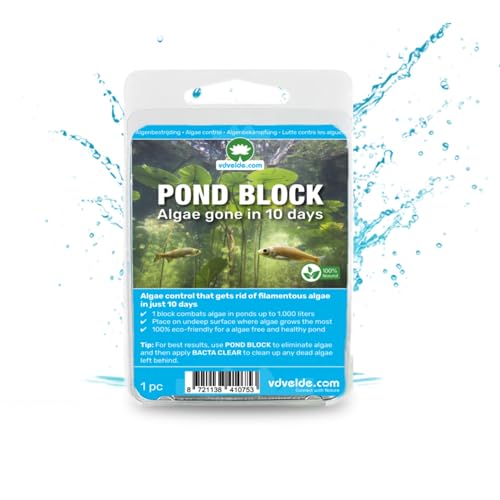 vdvelde.com - POND Block - Verbrauch: 1 Block pro 1.000 Liter- Algenfrei in 10 Tagen- Empfehlung: mit Bacta Clear kombinieren von vdvelde.com