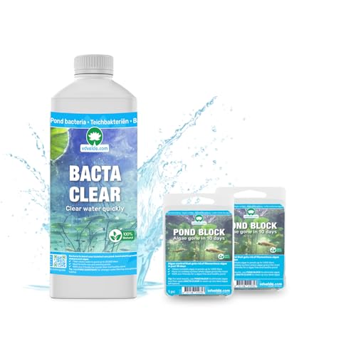 vdvelde.com - BACTA Clear + 2X Pond Block - Für 2.000 L- Drahtalgenfrei in 10 Tagen- Fadenalgen- und Schwebealgenbekämpfung von vdvelde.com