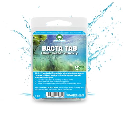 vdvelde.com - BACTA TAB Teichbakterien - Für 10 bis 1.000 Liter - 100% öko: schnell klares Wasser - Sicher für Mensch, Pflanze & Tier von vdvelde.com