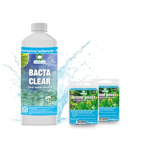 vdvelde.com - Bloom Boost x2 + BACTA Clear - Nährstoffe für optimales Pflanzenwachstum - Teichbakterien für klares Wasser - Sicher für Menschen, Pflanzen und Tiere von vdvelde.com