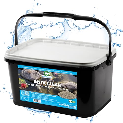 vdvelde.com - Insta CLEAN 5 Liter - 500 ml pro 1.000 l verwenden- Entfernt Schlick und verhindert Wasserlinsen- Stabilisiert die Wasserwerte KH, GH und PH von vdvelde.com