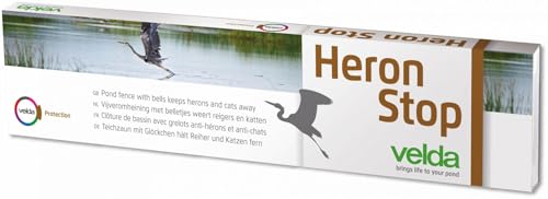 velda 128010 Teichschutz Nylondraht mit Glöckchen gegen Reiher und Katzen, Heron Stop Farblos 1 Stück (1er Pack) von velda