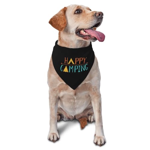 Happy Camper Sommer-Hundehalstuch, bezauberndes Welpenzubehör für den begeisterten Camper, Haustier-Halstuch für den täglichen Gebrauch, Foto-Requisite, Partyzubehör, lustiges, niedliches von vercosee