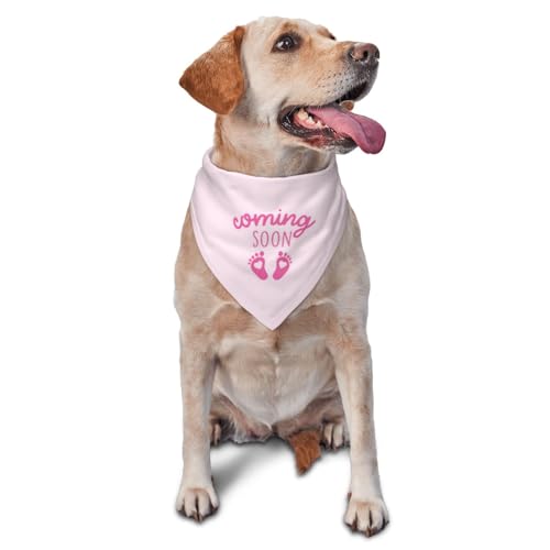 Vercosee Bandana, Schwangerschaftsankündigung, Gender Reveal Hundehalstuch, Dreieckstuch, Bandanas, Lätzchen, Babyparty, wendbar, Rosa von vercosee