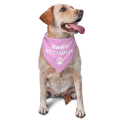 vercosee Baby Security in Training, Schwangerschaftsankündigung, Gender Reveal Dog Bandana, Schal, Zubehör, Requisiten, Dekorationen, Geschenk für Hundeliebhaber, Party (Pink) von vercosee