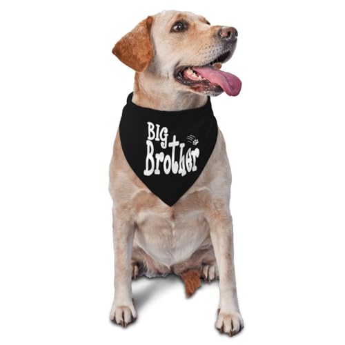 vercosee Big Brother Hundehalstuch, wendbar, Geschenk für Hundeliebhaber, Besitzer (schwarz) von vercosee