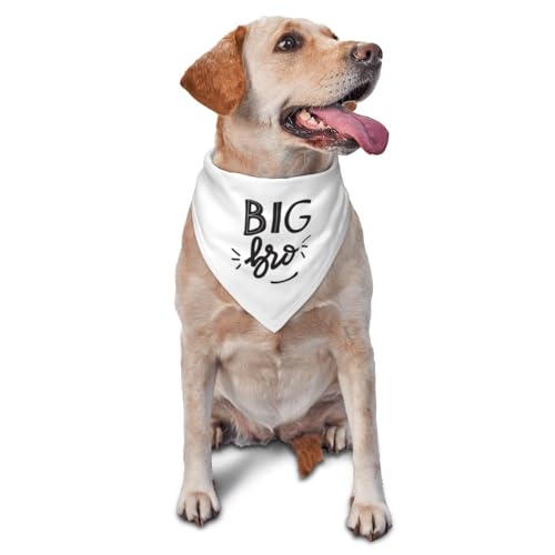 vercosee Big Brother-Hundehalstuch, wendbar, Geschenk für Hundeliebhaber, Weiß von vercosee