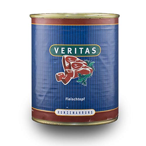 Veritas Hundemenü Hundefutter nass – Gourmet Sorte Fleischtopf - Nassfutter für Erwachsene Hunde I Geflügel Rind Pansen - Hundenassfutter (10x 800g) von veritas