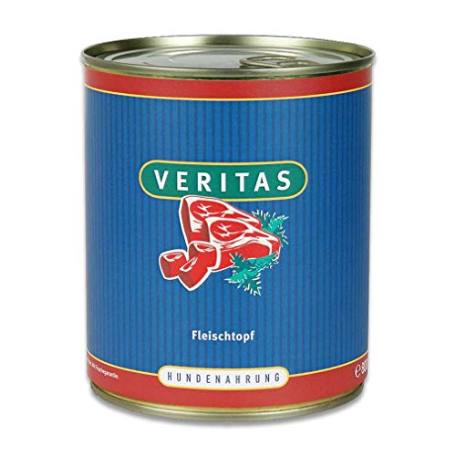 Veritas Hundemenü Hundefutter nass – Gourmet Sorte Fleischtopf - Nassfutter für Erwachsene Hunde I Geflügel Rind Pansen - Hundenassfutter (1x 800g) von veritas