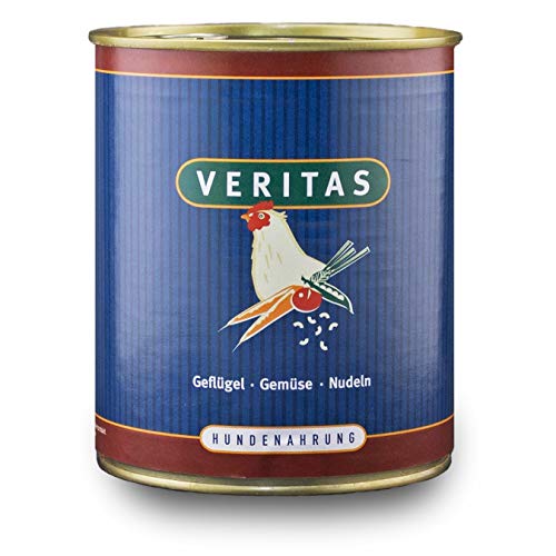 Veritas Hundemenü Hundefutter nass – Gourmet Sorte Geflügel Gemüse Nudeln - Nassfutter für Erwachsene Hunde I Hundenassfutter (10x 800g) von veritas