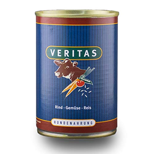 Veritas Hundemenü Hundefutter nass – Gourmet Sorte Rind Gemüse Reis - Nassfutter für Erwachsene Hunde I Hundenassfutter Dosenfutter (5X 400g) von veritas