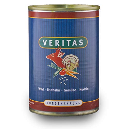 Veritas Hundemenü Hundefutter nass – Gourmet Sorte Wild Truthan Gemüse Nudeln - Nassfutter für Erwachsene Hunde I Hundenassfutter (10x 400g) von veritas