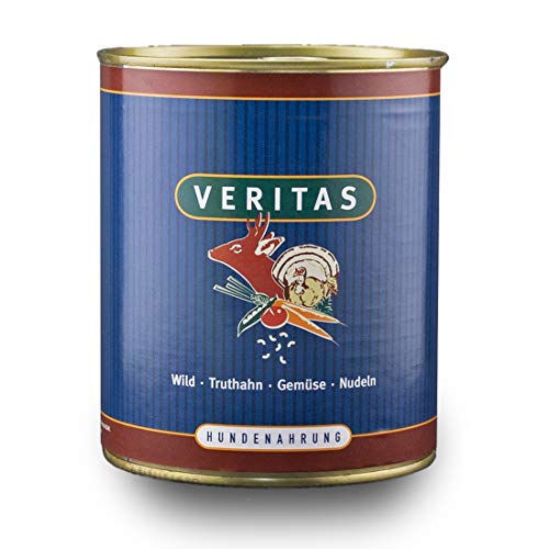 Veritas Hundemenü Hundefutter nass – Gourmet Sorte Wild Truthan Gemüse Nudeln - Nassfutter für Erwachsene Hunde I Hundenassfutter (5X 800g) von veritas