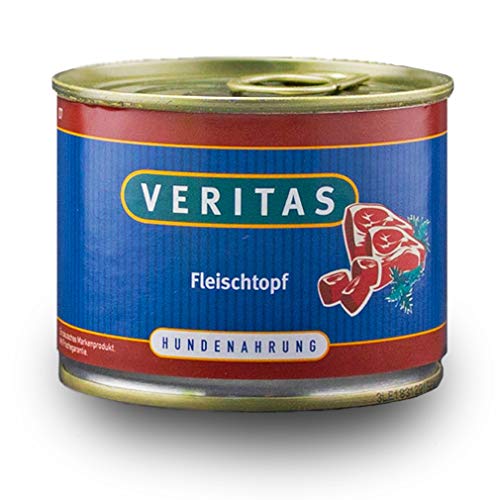 veritas Hundemenü Hundefutter nass – Gourmet Sorte Fleischtopf - Nassfutter für Erwachsene Hunde I Geflügel Rind Pansen - Hundenassfutter (10x 200g) von veritas