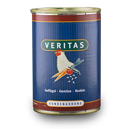 veritas Hundemenü Hundefutter nass – Gourmet Sorte Geflügel Gemüse Nudeln - Nassfutter für Erwachsene Hunde I Hundenassfutter (5X 400g) von veritas