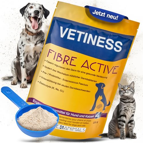 Vetiness Fibre Active Probiotika für Hunde und Katzen | Unterstützung der Darmflora 675 g von vetiness