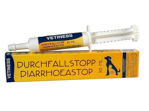 vetiness Durchfallstopp Paste 30 ml | bei akutem Durchfall Hunde 15-30 kg direkt ins Maul | Unterstützt bei Durchfall - Probiotika Hund, Durchfall Hund von vetiness