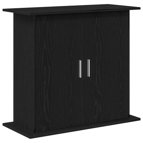 vidaXL Aquarienständer 81x36x73 cm Spanplatte Schwarz Eiche Farbe Aquarienschrank Aquarienständer Stabiler Schrank für Aquarium Unterschrank von vidaXL