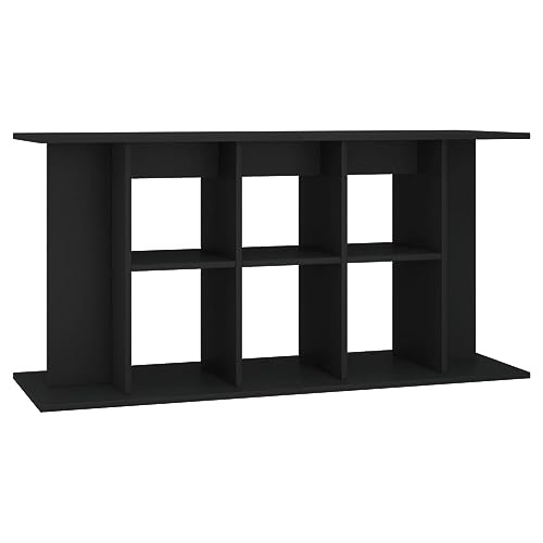 vidaXL Aquariumständer, Aquarium Unterschrank mit viel Stauraum, Aquarium Tisch mit Stabiler Oberplatte, Aquariumschrank Aquarium Halter, Schwarz Holzwerkstoff von vidaXL