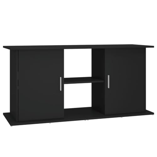 vidaXL Aquariumständer, Aquarium Unterschrank mit viel Stauraum, Aquarium Tisch mit Stabiler Oberplatte, Aquariumschrank Aquarium Halter, Schwarz Holzwerkstoff von vidaXL