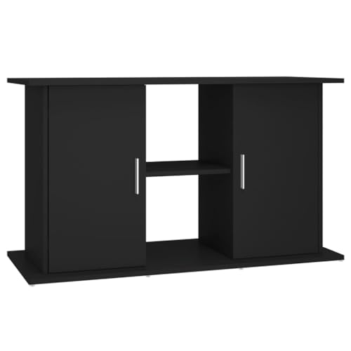 vidaXL Aquariumständer, Aquarium Unterschrank mit viel Stauraum, Aquarium Tisch mit Stabiler Oberplatte, Aquariumschrank Aquarium Halter, Schwarz Holzwerkstoff von vidaXL