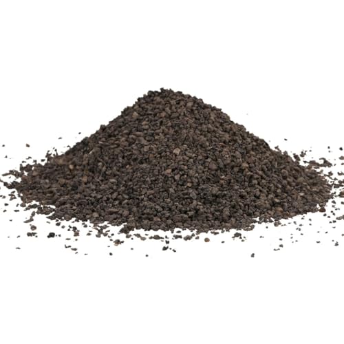 vidaXL Basalt Kies, Aquariumkies mit reichen Spurenelemente, Natürlicher feiner Dekosand für Aquarium Garten, Zierkies Basaltsplitt, Schwarz 25 kg 1-3 mm von vidaXL