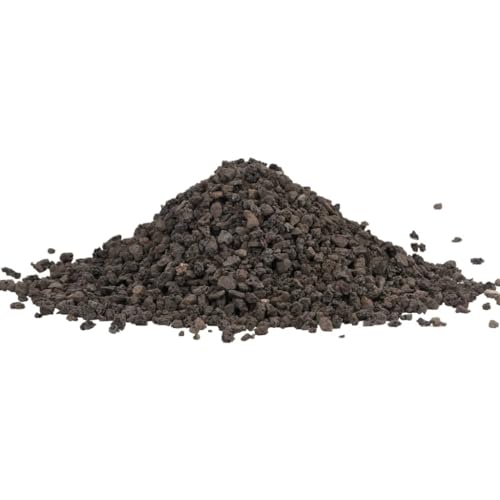 vidaXL Basalt Kies, Aquariumkies mit reichen Spurenelemente, Natürlicher feiner Dekosand für Aquarium Garten, Zierkies Basaltsplitt, Schwarz 25 kg 5-8mm von vidaXL