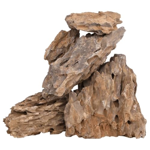 vidaXL Drachensteine, Drachenstein Natürlich Sicher, Naturstein Stein für Aquarium Dekoration, Dekostein Felsen, Mehrfarbig 10 kg 10-30 cm von vidaXL