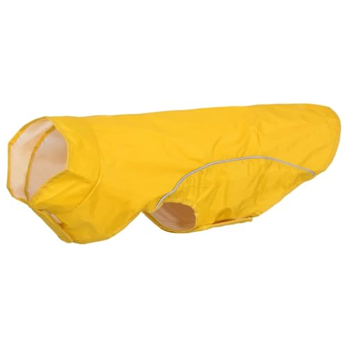 vidaXL Hunde Regenmantel mit Reflexstreifen Polyester Gelb 2XL, Hundemantel, Hundejacke, Regenjacke für Welpen, wasserdichter Hunderegenmantel von vidaXL