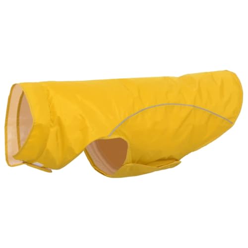 vidaXL Hunde Regenmantel mit Reflexstreifen Polyester Gelb 3XL, Hundemantel, Hundejacke, Regenjacke für Welpen, wasserdichter Hunderegenmantel von vidaXL