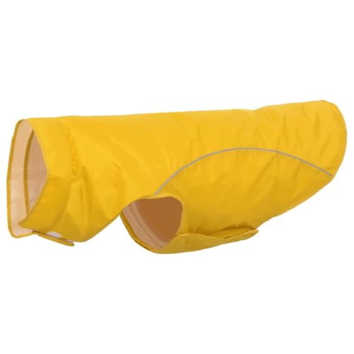 vidaXL Hunde Regenmantel mit Reflexstreifen Polyester Gelb 4XL, Hundemantel, Hundejacke, Regenjacke für Welpen, wasserdichter Hunderegenmantel von vidaXL