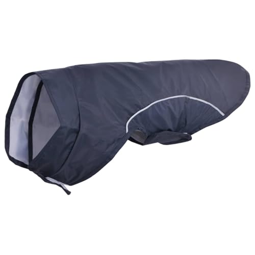 vidaXL Hunde Regenmantel mit Reflexstreifen Polyester Marineblau M, Hundemantel, Hundejacke, Regenjacke für Welpen, wasserdichter Hunderegenmantel von vidaXL