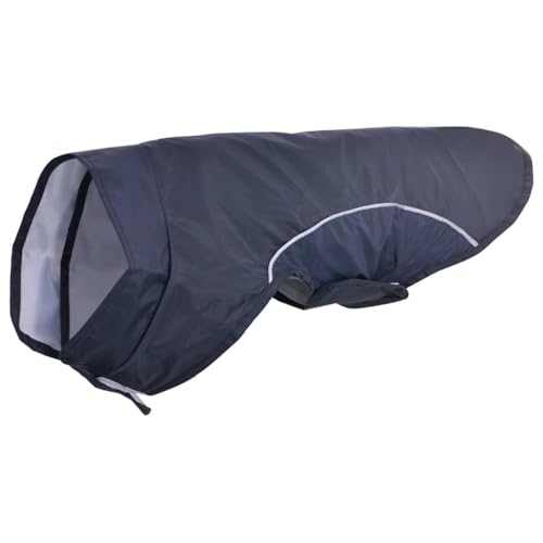 vidaXL Hunde Regenmantel mit Reflexstreifen Polyester Marineblau S, Hundemantel, Hundejacke, Regenjacke für Welpen, wasserdichter Hunderegenmantel von vidaXL