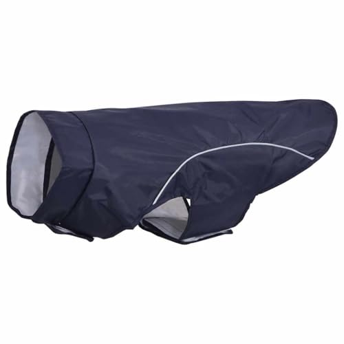 vidaXL Hunde Regenmantel mit Reflexstreifen Polyester Marineblau XL, Hundemantel, Hundejacke, Regenjacke für Welpen, wasserdichter Hunderegenmantel von vidaXL