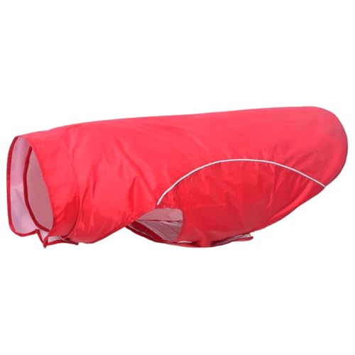 vidaXL Hunde Regenmantel mit Reflexstreifen Polyester Rot 3XL, Hundemantel, Hundejacke, Regenjacke für Welpen, wasserdichter Hunderegenmantel von vidaXL