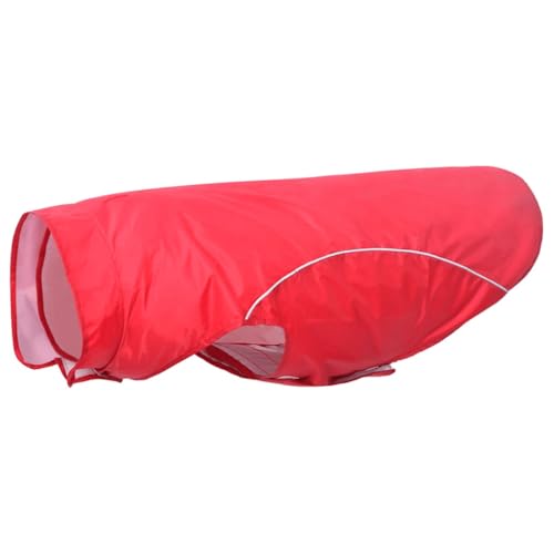 vidaXL Hunde Regenmantel mit Reflexstreifen Polyester Rot 4XL, Hundemantel, Hundejacke, Regenjacke für Welpen, wasserdichter Hunderegenmantel von vidaXL