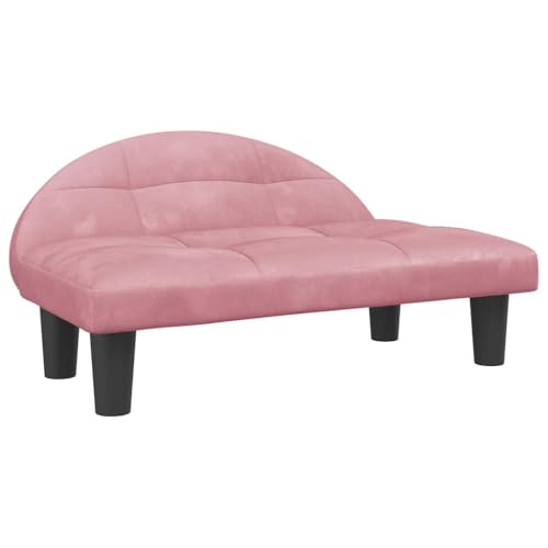 vidaXL Hundebett, Hundekissen mit weicher Polsterung, Hundesofa Hundecouch für kleine Hunde Haustiere, Haustierbett Katzenbett, Rosa Samt von vidaXL