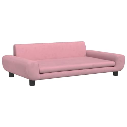 vidaXL Hundebett, Hundekissen mit weicher Polsterung, Hundesofa Hundecouch für kleine Hunde Haustiere, Haustierbett Katzenbett, Rosa Samt von vidaXL