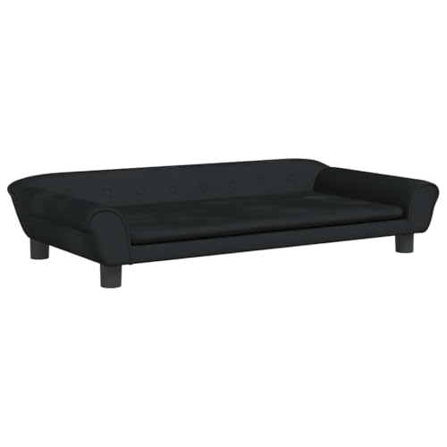 vidaXL Hundebett, Hundekissen mit weicher Polsterung, Hundesofa Hundecouch für kleine Hunde Haustiere, Haustierbett Katzenbett, Schwarz Samt von vidaXL