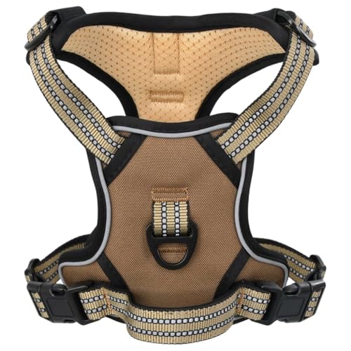 vidaXL Hundegeschirr mit Leine & Halsband Verstellbar Braun L von vidaXL