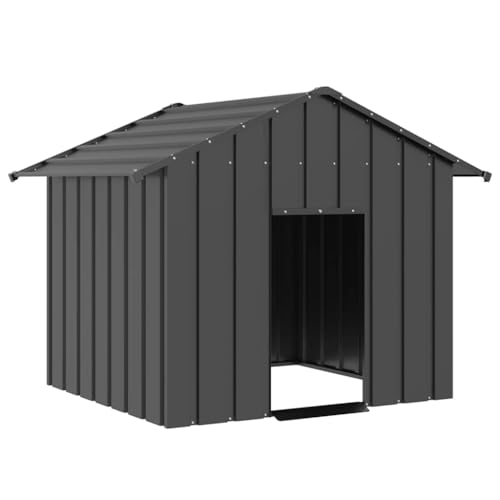 vidaXL Hundehütte mit Dach 131x101x102 cm Verzinkter Stahl von vidaXL