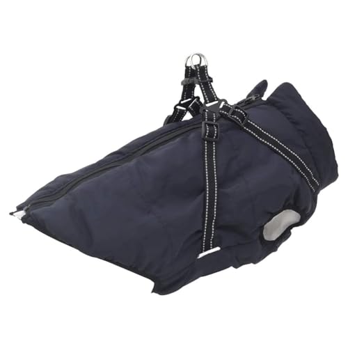 vidaXL Hundemantel mit Geschirr Wasserdicht Marineblau 3XL von vidaXL